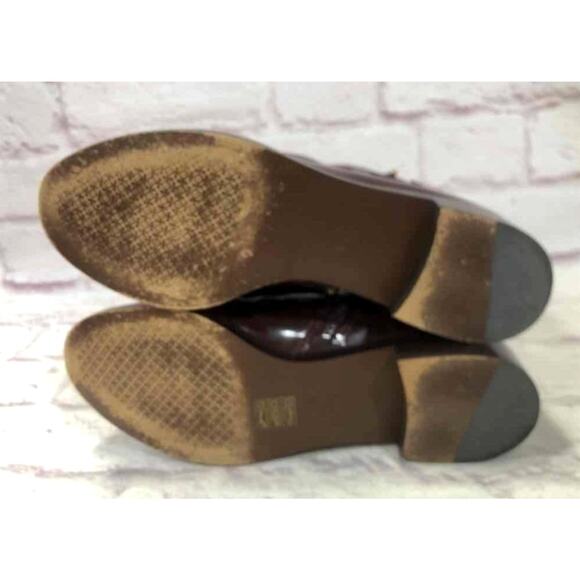 Tory Burch Hyde 40mm Glossy Calf Leather Ankle Booties Size 7.5 W/ Dust Bag IOB - Picture 4 of 12